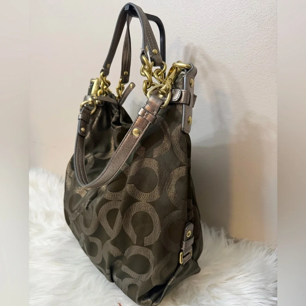 Coach Black and Gold Shoulder Bag
